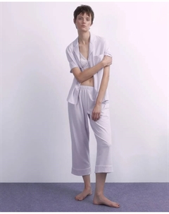 Простая пижама-капри, сиреневый Сфера