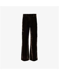 Укороченные расклешенные бархатные брюки, цвет espresso Frame