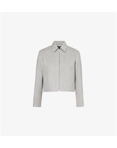 Укороченный жакет стандартного кроя из смеси шерсти и кашемира, серый Theory