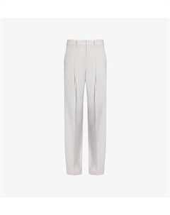 Широкие брюки из плиссированного крепа с высокой посадкой из тканой смеси, цвет platinum Theory