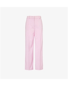 Широкие шерстяные брюки Visivo с высокой посадкой, розовый Weekend max mara