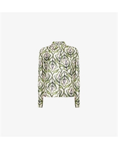 Рубашка из шелкового твила с длинными рукавами и цветочным принтом, зеленый Weekend max mara