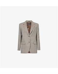 Однобортный шерстяной пиджак в клетку Burgos, цвет biscuit Weekend max mara