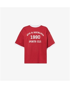 Футболка Kayleigh из хлопка с короткими рукавами, красный 4th & reckless