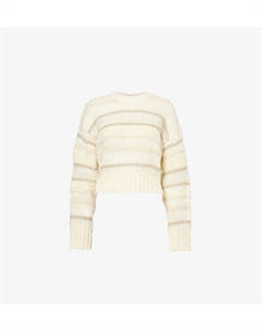 Полосатый фактурный джемпер из смесовой шерсти, мультиколор Frame