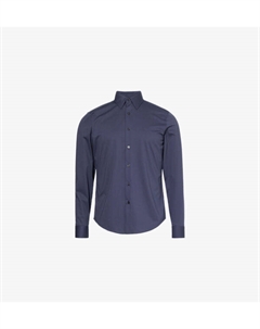 Рубашка Sylvain с длинными рукавами, классического кроя, из хлопковой смеси, цвет finch Theory