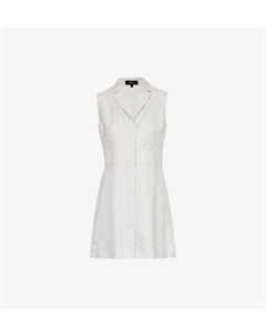 Мини-Платье без рукавов из льняной смеси с зазубренными лацканами, мультиколор Theory