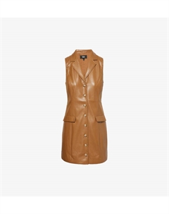 Мини-Платье Graciella из искусственной кожи без рукавов, цвет argan oil Paige