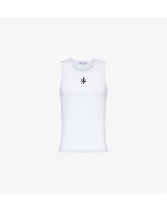 Топ без рукавов из хлопкового джерси с вышивкой «Якорь», белый Jw anderson