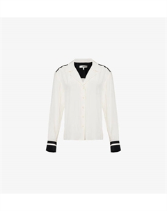 Шелковая рубашка с длинными рукавами и контрастными полосками, мультиколор Frame