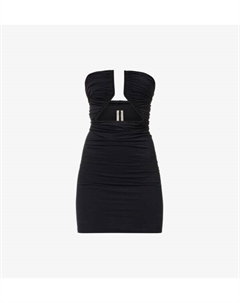 Платье-Мини из джерси без бретелек с глубоким вырезом, черный Rick owens