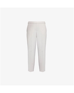 Укороченные брюки Treeca прямого кроя со средней посадкой из тканой смеси с двумя накладными карманами, цвет platinum Theory