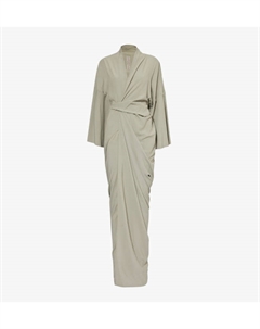 Платье макси с запахом и длинными рукавами из тканой смеси, синий Rick owens