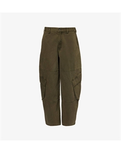 Широкие брюки средней посадки из хлопка с карманами-карго и пузырьками, цвет bluffs Frame