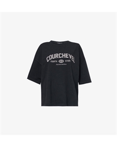 Футболка свободного кроя из хлопкового джерси с принтом слогана, серый 4th & reckless