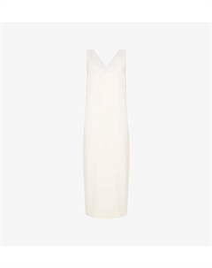 Платье миди из тканой смеси с V-образным вырезом и без рукавов, цвет rice Theory