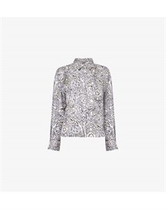 Рубашка из шелкового твила с длинными рукавами и цветочным принтом, цвет lilac Weekend max mara