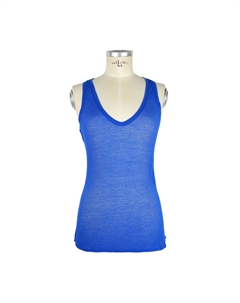 Синяя хлопковая женская майка Jacob cohen