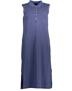 Синее хлопковое женское платье Gant