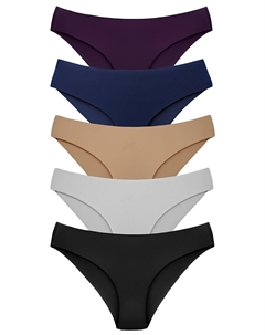 Женские трусики без маркировки с лазерной резкой Interlock, 5 шт., смешанный Hnx