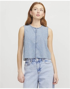 Ковбойский топ без рукавов, голубой Jack & jones