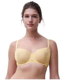 Бюстгальтер-балконет на косточках из кружева Origins line, жёлтый Chantelle