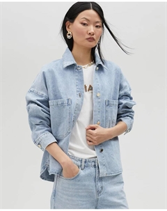 Женская джинсовая рубашка на пуговицах, синий Lola casademunt