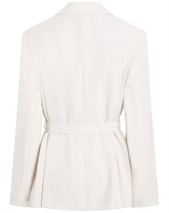Женский блейзер с поясом, белый Calvin klein