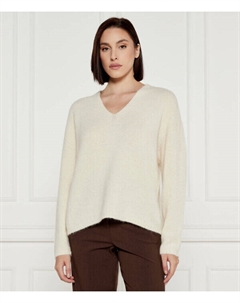 Пуловер женский из альпаки свободного кроя, бежевый Marella