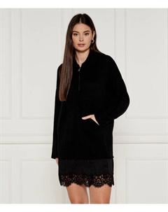 Платье женское из шерсти и кашемира с кружевом, черный Pinko