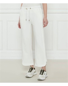 Спортивные штаны женские широкие укороченные, белый Joop