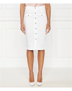 Юбка миди на пуговицах, белый Liu jo