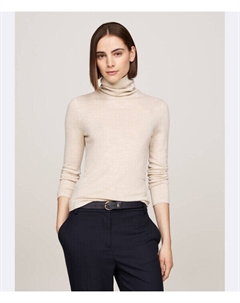Водолазка шерстяная Slim Fit, бежевый Tommy hilfiger