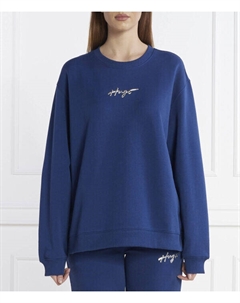 Свитшот женский свободного кроя, синий Hugo