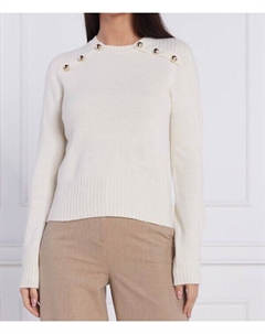 Свитер женский с декоративными пуговицами, бежевый Liu jo