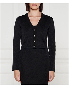 Кофта женская короткая на пуговицах, черный Pinko