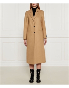Пальто женское шерстяное длинное, коричневый Hugo