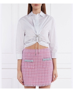 Рубашка женская короткая с завязками, белый Liu jo