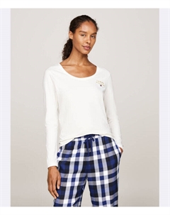 Кофта женская пижамная, белый Tommy hilfiger