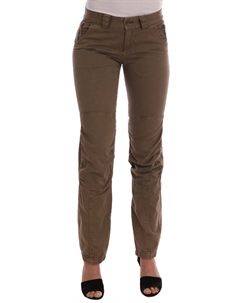 Шикарные коричневые повседневные хлопковые брюки, коричневый Ermanno scervino