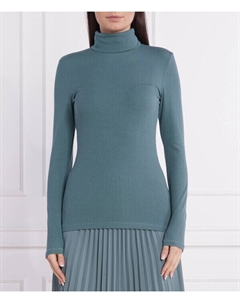 Водолазка женская облегающего кроя из хлопка и модала, синий Marc o'polo