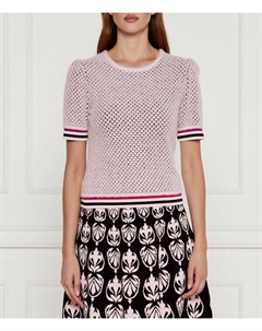 Кофта женская вязаная с коротким рукавом, розовый Marc cain