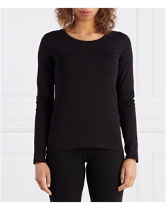 Лонгслив мужской хлопковый однотонный, черный Ea7