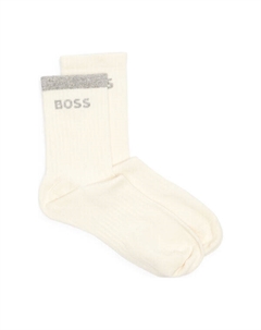 Носки женские с люрексом 2 пары, бежевый Boss