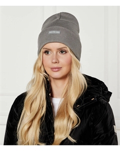 Шапка женская с логотипом, серый Calvin klein jeans