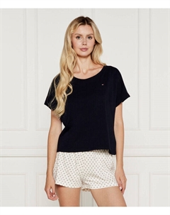 Пижама женская из футболки и шорт, сине-белый Tommy hilfiger