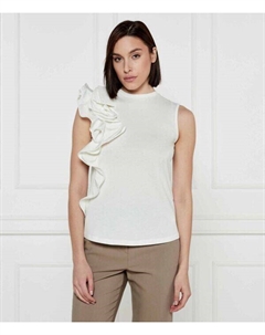 Блузка Regular Fit с оборками, белый Liu jo