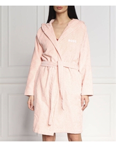 Халат женский махровый с поясом, розовый Boss