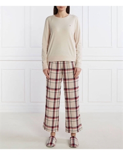Пижама Relaxed Fit, бежевый Tommy hilfiger