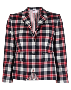 Однобортный блейзер в клетку тартан, красный Thom browne